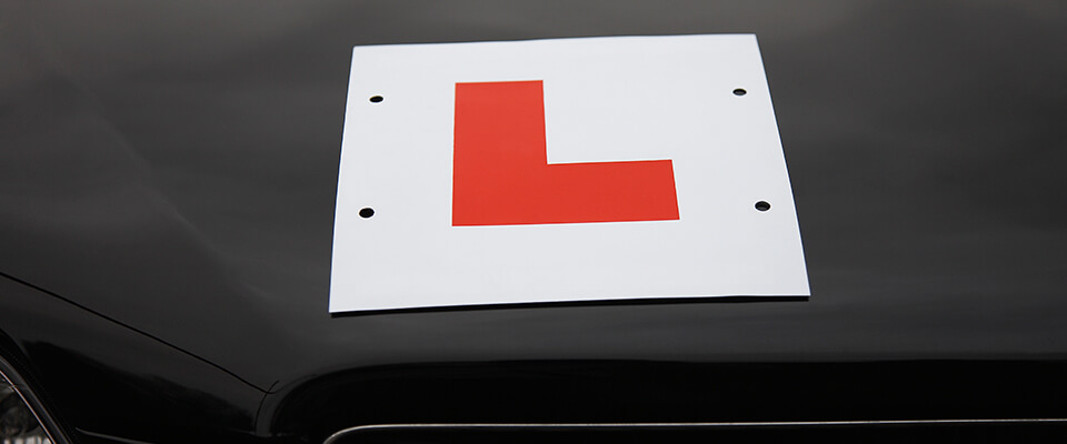 Learner driver L plate